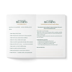 Daily Journal — You Are Becoming | Green Floral Softcover Notebook