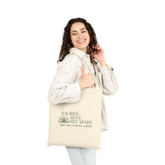 Sacred. Sent. Set Apart. Canvas Tote Bag — Inspirational Eco-Friendly Grocery & Everyday Shopper