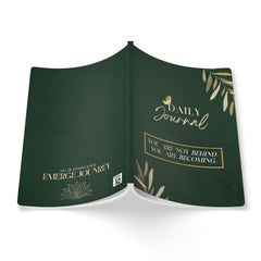 Daily Journal — You Are Becoming | Green Floral Softcover Notebook